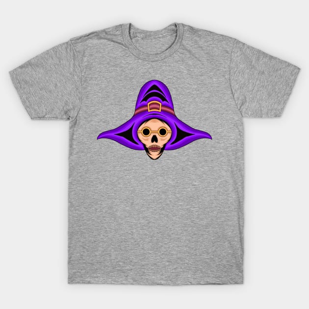 Purple Hat Grim Reaper T-Shirt by ryroxtoons